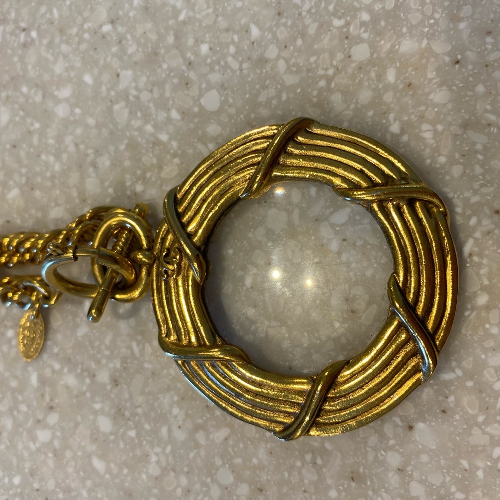 VINTAGE CHANEL MAGNIFYING GLASD NECKLACE